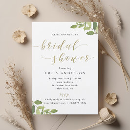 Convite Verde e Chá de panela Dourado