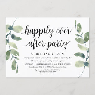 Convite Verde Eucalipto, Preto, Casamento Fuga