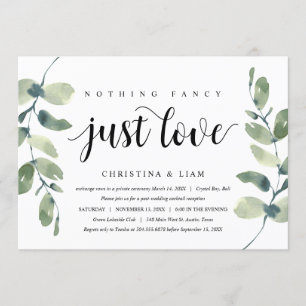 Convite Verde Eucalipto, Tinta Preta, Casamento Fuga