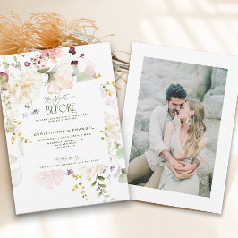 Convite Verde Floral A Noite Antes Do Janto De Ensaio