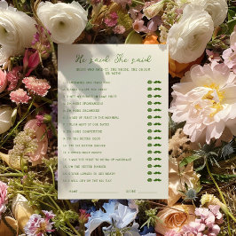 Convite Verde manuscrito Ele disse que ela disse "Cartão"