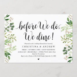 Convite Verde Moderno, Janto de ensaio de casamento