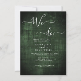 Convite Verde moderno nós fazemos casamento