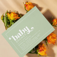 Verde-oliva | Chá de fraldas Retroneutro moderno