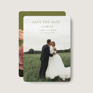 Convite Verde-oliva   Trendy Vintage Rosa Salve a Data