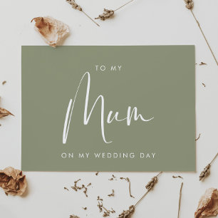 Convite Verde sálvia Para a minha mãe no dia do meu casame