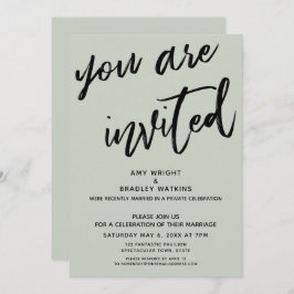 Convite Verde Sálvia Você Está Convidado(a) para o Pós-Cas