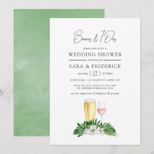 Convite Verde Tropical Breve Antes Do I Dos