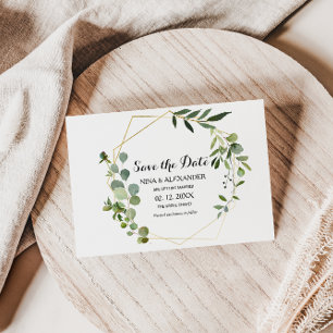 Convite Verde tropical deixa casamento salvar a data