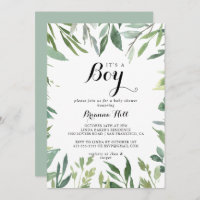 Verde tropical elegante É um Chá de fraldas