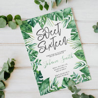 Verde Tropical Monstera Doce Dezesseis Aniversário