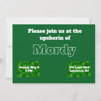 Convite verde upsherin