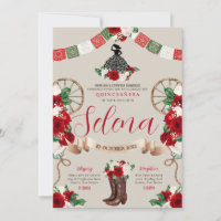 Verde Vermelho Branco Charro Quinceanera Papel Pic