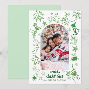 Convite Verdes Escrivíveis Desenhos De Glitter Feliz Natal