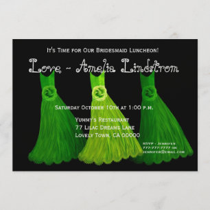 Convite Verdes limões de Bridesmaid Luncheon ou Brunch Ve
