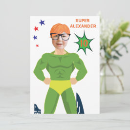 Convite Verdes Super-Heróis Musculares Homem Aqua Divertim