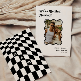 Convite Verificador de Chic Preto Retroativo Guardar a Dat