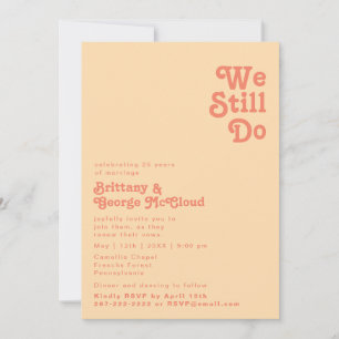 Convite Verme Laranja Moderno Ainda Fazemos Vow Reneware