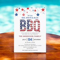 Vermelho, Branco, CHURRASCO Azul 4 de julho Indepe