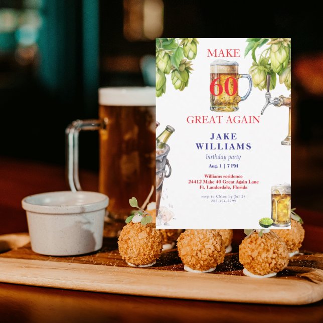 Convite Vermelho Branco e Azul Torne 60 Excelente Novament (Criador carregado)