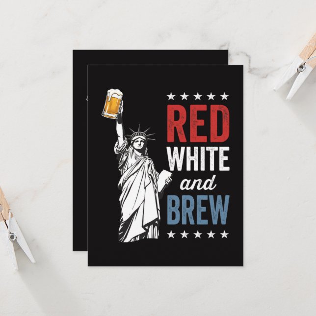 Convite Vermelho Branco e Cerveja 250º Aniversário (Frente/Verso In Situ)