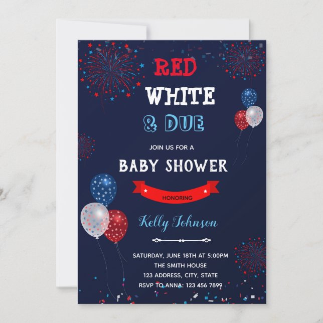 Convite vermelho branco e devido (Frente)