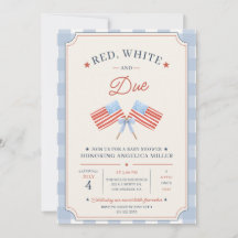 Vermelho Branco e Devido Chuveiro de Bebê Patrióti