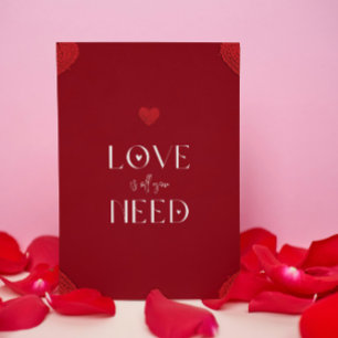 Convite Vermelho, Branco, O Amor É Tudo O Que Você Precisa