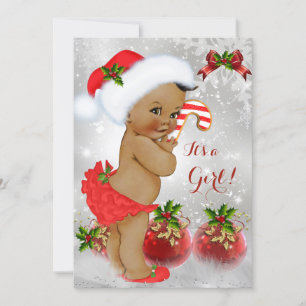 Convite Vermelho Branco Verde Natal Menina Churrasco de Be