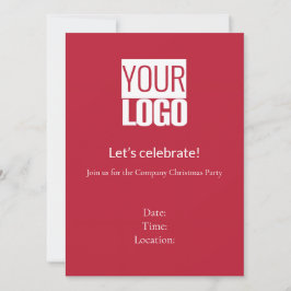 Convite Vermelho cardeal - festa de empresa festiva