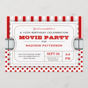 Convite Vermelho do bilhete   da admissão da festa de