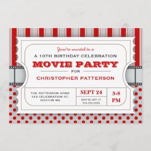 Convite Vermelho do bilhete   da admissão da festa de