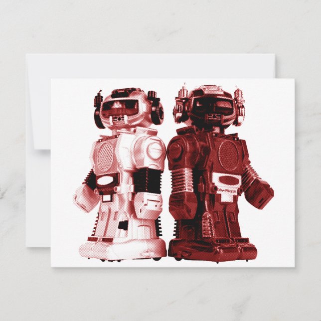 convite vermelho dos robôs (Frente)