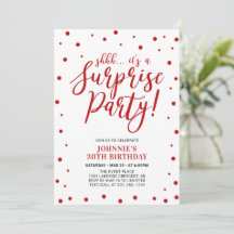 Vermelho e Branco | Surpresa Festa de Aniversário