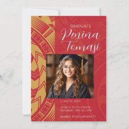 Convite Vermelho e Dourado