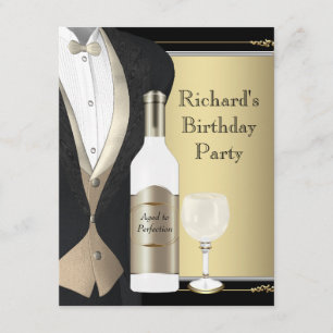 Convite Vermelho e Preto Envelhecido à Perfeição Festa de 