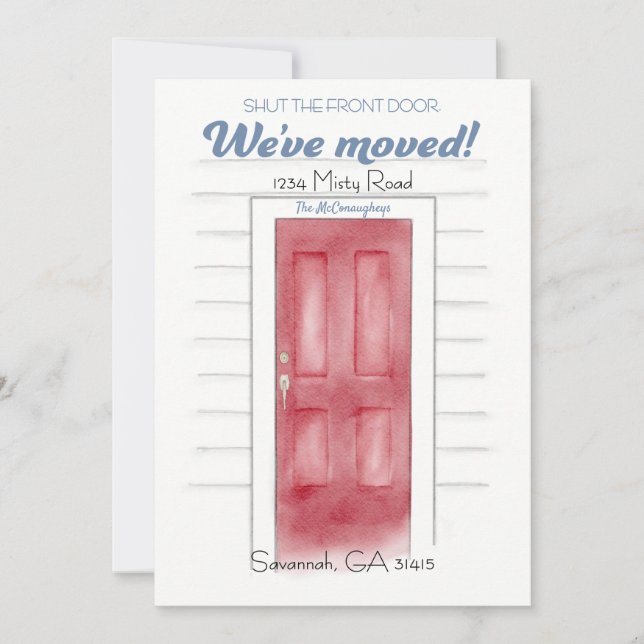 Convite Vermelho Fecha A Placa Anunciante Da Porta Frontal (Frente)