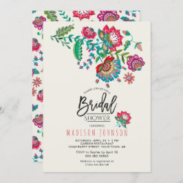 Convite Vermelho mexicano alegre e turquesa arte popular f