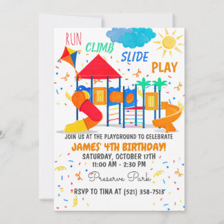 Convite Vermelho para Playground