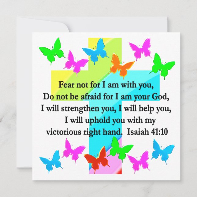 CONVITE VERSÍCULO BÍBLICO ISAÍAS 41:10 RELIGIOSO (Frente)