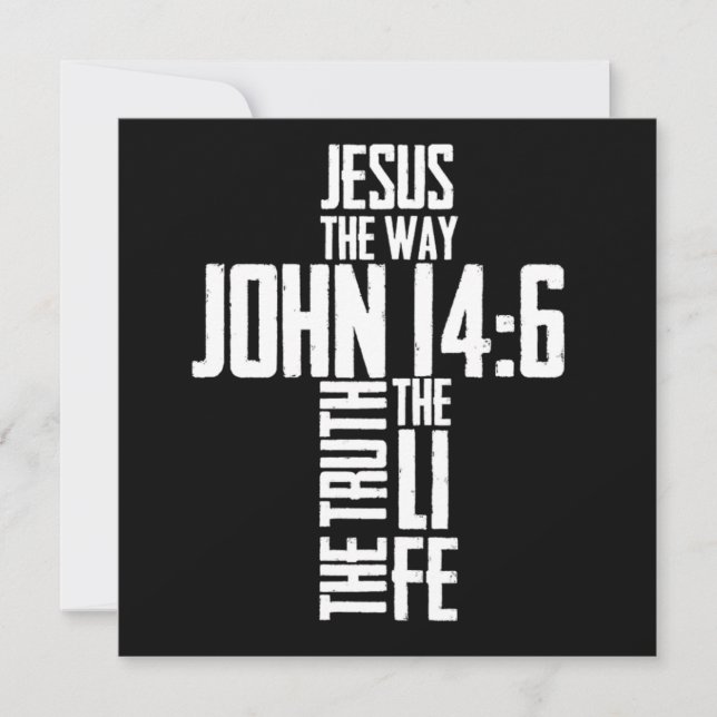 Convite Versículo Bíblico Jesus O Caminho A Verdade A Vida (Frente)