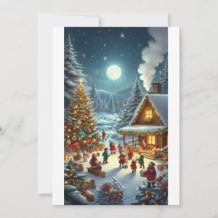 Convite Véspera de Natal "Cozy""