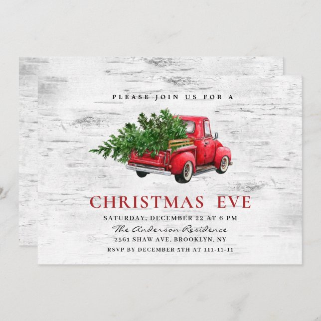 Convite Véspera de Natal do Caminhão da Fazenda Vermelha (Frente/Verso)