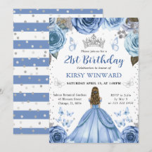 Vestido Azul Princesa Loira Aniversário