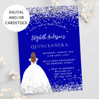 Vestido azul real de Quinceanera