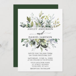 Convite Vestido Botânico de Watercolor