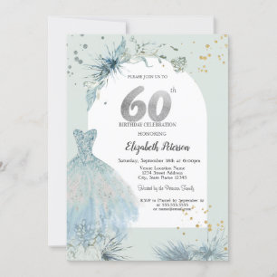 Convite Vestido Chique Inverno Aniversário de 60 anos
