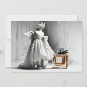 Convite Vestido de Anjo e Arte de Perfume para 1º Aniversá