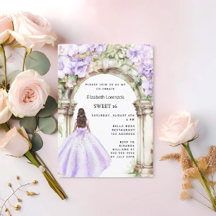 Convite Vestido de arco da floral lavanda Docinho 16