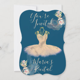 Convite Vestido de Bailarina em Ouro Rosado com Perfume Fl